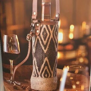 Myra Rendezvous Wine bottle bag, leather, hairon